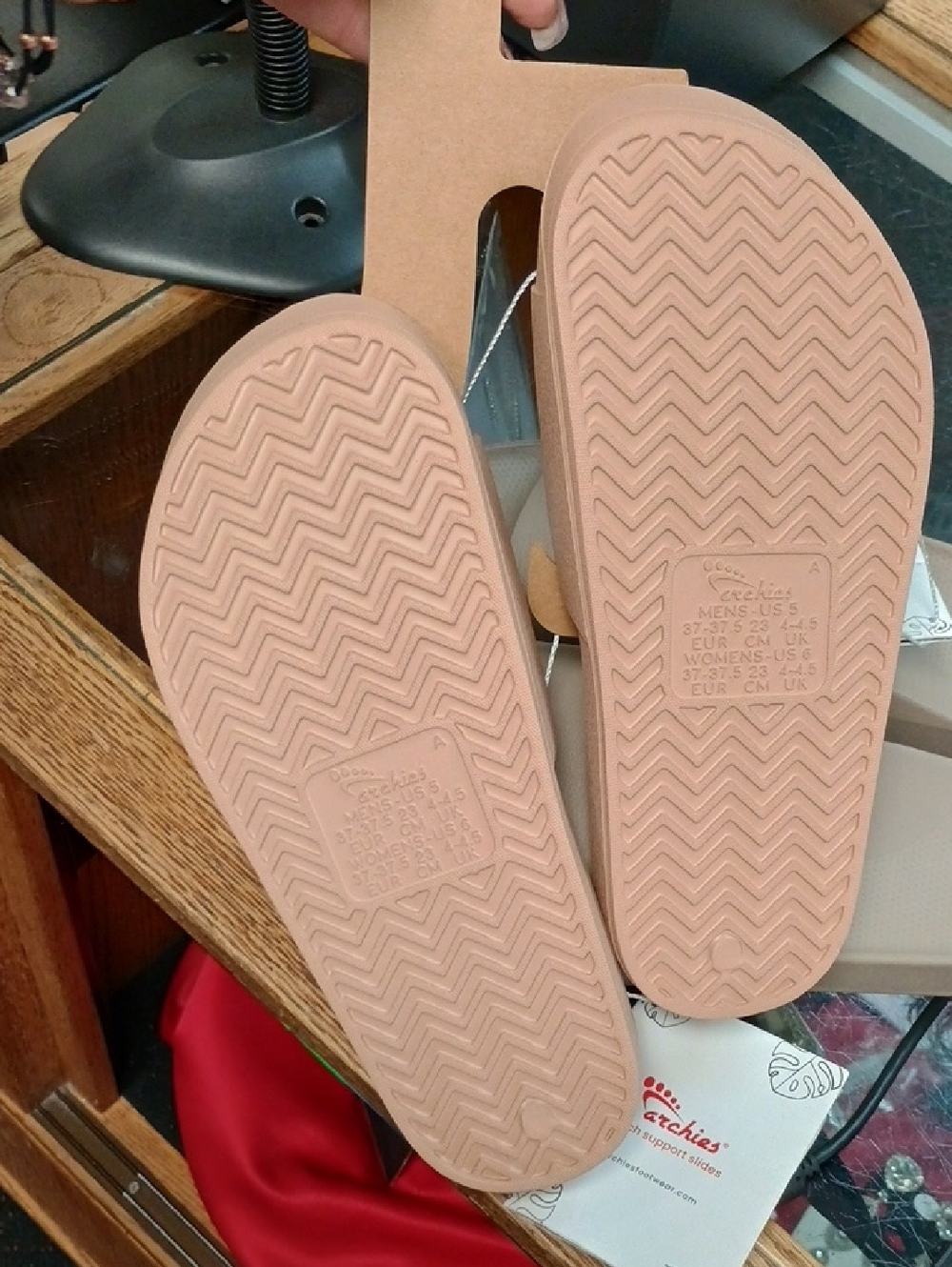 Archie's Unisex Slide Sandals in Tan - Picture 2 of 2